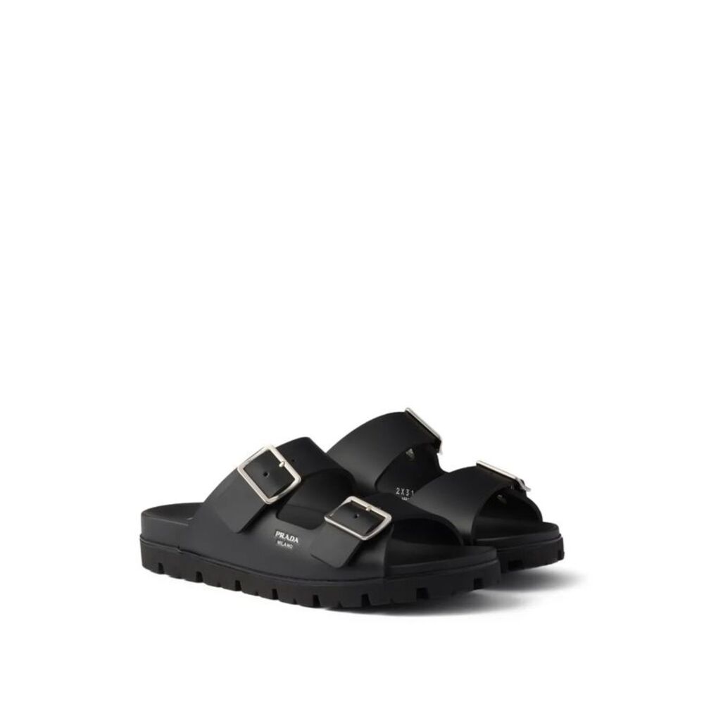 Prada Men Double-Strap Buckle Sandals - Picture 3 of 5